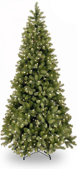Bayberry kunstkerstboom smal - 183 cm - groen - Ø 97 cm - 764 tips - 350 ledlampjes - metalen voet