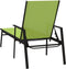 vidaXL - Ligbed - staal - en - textileen - stof - groen