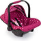 Bayer Design - Autostoeltje Deluxe Car Seat voor poppen - Roze met Fee