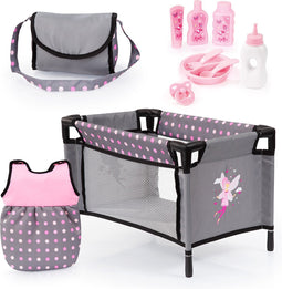 Bayer Design - Babypop Care Set 11 in 1 - Grijs met Fee