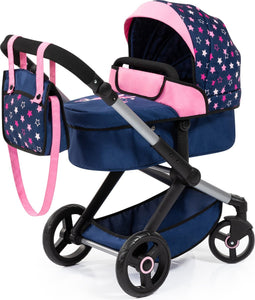 Bayer Design - Combi Poppenwagen Xeo, tas, blauw, roze, fee