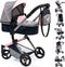 Bayer Design - Poppenwagen Neo Vario - Grijs met vlinder