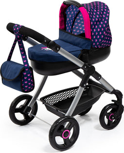 Bayer Design - Poppenwagen Style - Donkerblauw met Hartjes en Eenhoorn