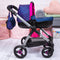 Bayer Design - Poppenwagen Style - Donkerblauw met Hartjes en Eenhoorn