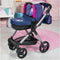 Bayer Design - Poppenwagen Style - Donkerblauw met Hartjes en Eenhoorn