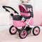Bayer Design - Poppenwagen Trendy in zwart, wit/roze