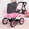 Bayer Design - Poppenwagen Trendy in zwart, wit/roze