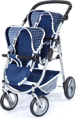 Bayer Poppenwagen Twin Blauw 60 Cm