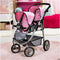 Bayer Poppenwagen Twins grijs en roze 26508AA
