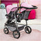 Bayer Poppenwagen Twins grijs en roze 26508AA