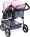 Bayer Poppenwagen Twins grijs en roze 26508AA