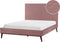 BAYONNE - Tweepersoonsbed - Roze - 140 x 200 cm - Fluweel