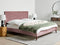 BAYONNE - Tweepersoonsbed - Roze - 180 x 200 cm - Fluweel
