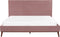 BAYONNE - Tweepersoonsbed - Roze - 180 x 200 cm - Fluweel