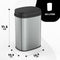 Bayt Prullenbak - Prullenbak 60 Liter - Vuilnisbak - Afvalbak - Metaal - Zilver
