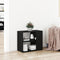 vidaXL - Dressoir - Zwart - Eik - 60x30x50 - cm - Bewerkt - Hout