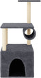 vidaXL - Kattenmeubel - met - sisal - krabpalen - 109,5 - cm - donkergrijs