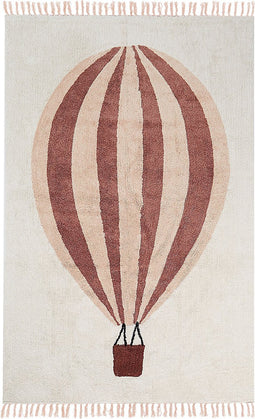 BAZALETI - Vloerkleed - Wit - 140 x 200 cm - Katoen