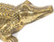 Bazar Bizar - Boekensteunen - Krokodil - The Crocodile - Goudkleur - Messing - 40 x 15 x 9 cm