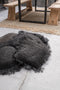 Bazar Bizar De Raffia Kussenhoes - Rond - Zwart - L