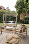Bazar Bizar De Raffia Kussenhoes - Rond - Zwart - L