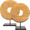 Bazar Bizar - De Teak Disc op Stand - H = 50 cm - Medium