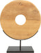 Bazar Bizar - De Teak Disc op Stand - H = 60 cm - Large