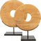 Bazar Bizar - De Teak Disc op Stand - H = 60 cm - Large