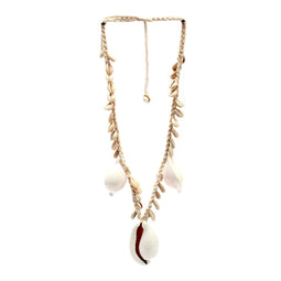 Bazar Bizar - Decoratie - Cowrie Schelpen Ketting - Wit