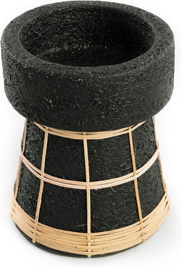 Bazar Bizar - Kandelaar The Serene zwart 16cm