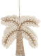 Bazar Bizar - Palmboom wanddecoratie - Katoen & schelpen - 73,7 x 10,2 x 68,6 cm