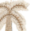 Bazar Bizar - Palmboom wanddecoratie - Katoen & schelpen - 73,7 x 10,2 x 68,6 cm