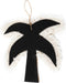 Bazar Bizar - Palmboom wanddecoratie - Katoen & schelpen - 73,7 x 10,2 x 68,6 cm