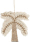 Bazar Bizar - Palmboom wanddecoratie - Katoen & schelpen - 73,7 x 10,2 x 68,6 cm
