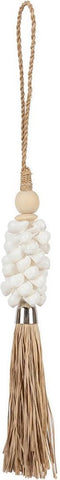 Hanger White Shell raffia