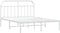 vidaXL - Bedframe - met - hoofdbord - metaal - wit - 150x200 - cm