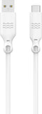 Just Green - USB A naar USB C recyclebare kabel 1,2 m 3A - Wit