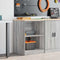 vidaXL - Garagekast - 60x51x85 - cm - massief - grenenhout - grijs - sonoma