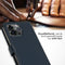 Selencia iPhone 15 Pro Max - Echt Lederen Bookcase - 3 Pashouders - Blauw