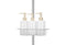 H&C Telescopisch doucherek - 4 mandjes - 21 x 21 x 152.5-268 cm - Grijs