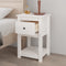 vidaXL - Nachtkastje - 40x35x61,5 - cm - massief - grenenhout - wit