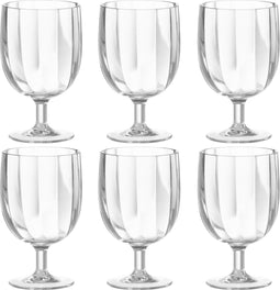 J-Line wijnglas - kunststof - transparant - doos van 6