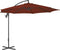 vidaXL - Zweefparasol - met - stalen - paal - 300 - cm - terracottakleurig