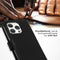 Selencia iPhone 15 Pro - Echt Lederen Bookcase - 3 Pashouders - Zwart