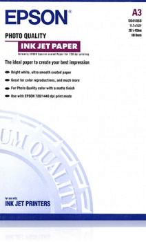 Epson Photo Quality - Ink Jet Paper - DIN A3 104g/m² (100 Vel)