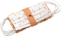 J-Line Zak Van 7 Mondmaskers Motieven Katoen Zalm/Oranje