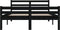 vidaXL - Bedframe - massief - hout - zwart - 120x190 - cm