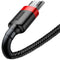 Baseus Cafule - USB naar Micro USB kabel - 65W snel opladen - Rood Zwart