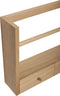 HÜBSCH INTERIOR - FSC® eiken houten tijdschriftenrek met 3 opberglaadjes - 74x12xh40cm
