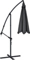 Juskys Brazil - Zweefparasol - 330 cm - Donkergrijs